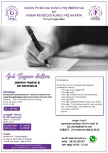 Poster Workshop Sumpah Profesi IPK Jakarta Januari 2018