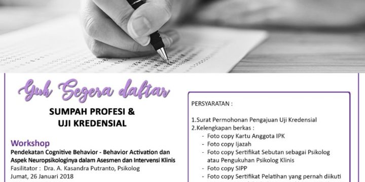 Sumpah Profesi dan Uji Kredensial IPK Jakarta Januari 2018