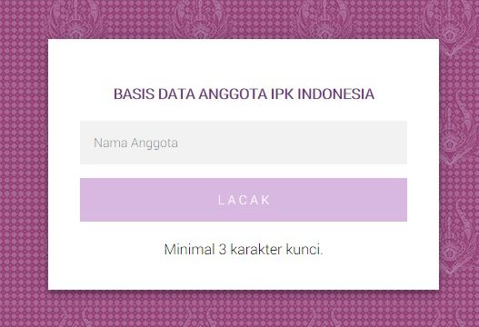 Pelacakan Anggota IPK Indonesia dan Kartu Tanda Anggota Virtual
